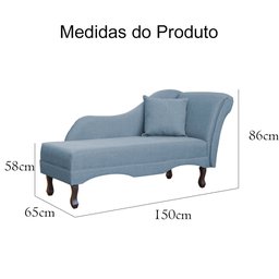 Divã Recamier Namoradeira Olívia Lado Esquerdo Linho Bege - 6