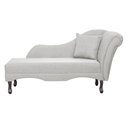 Ver imagem 1 de Divã Recamier Namoradeira Olívia Lado Esquerdo Linho Bege