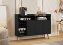 Ver imagem 2 de Buffet Aparador 3 Portas Nichos Retro Elba Black