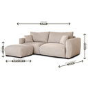 Ver imagem 2 de Sofá Heaven 4 Lugares, 2,00m com Puff e Assento Supermacio e Design Moderno | de Casa Decor