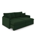 Ver imagem 1 de Sofá Retrátil Reclinável 4 Lugares 254cm Maili Veludo Verde K01 - D'Rossi