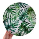 Ver imagem 4 de Sousplat Supla Redondo Estampado Folhagens Decoração Mesa Jantar MOD 1