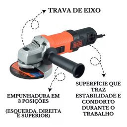 Esmerilhadeira Angular 920w G720x6d-b2 com 6 Discos B+d 220v - 4