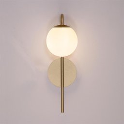 Arandela Globo Alumínio e Vidro Dourado e Fosco AR1476 - 6