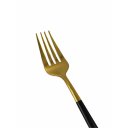 Ver imagem 4 de Jogo de Talheres 12 Peças Dourado e Preto Slim