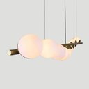 Ver imagem 4 de Lustre Pendente Figo com 9 Globos Esfera de Vidro - Ouro - 9-2520-14