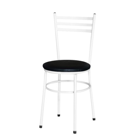Cadeira Epoxi Branca para Cozinha:preto
