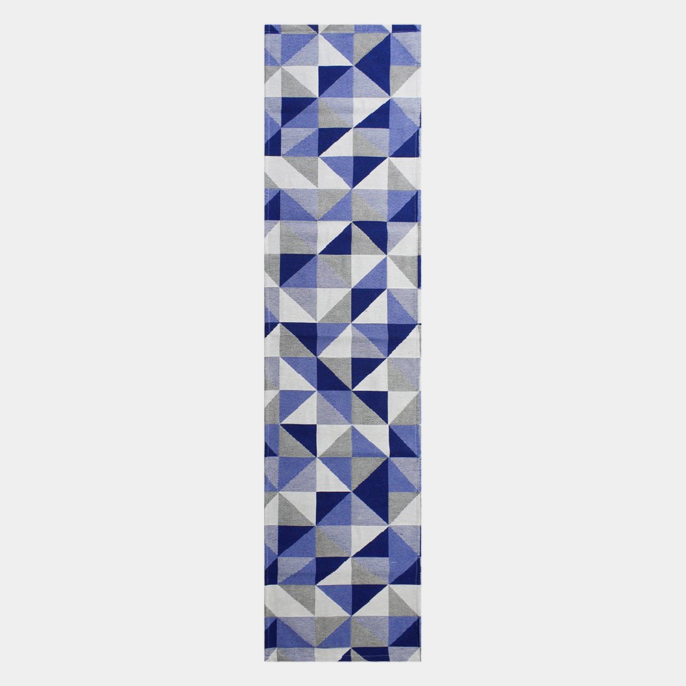Tapete Passadeira Antiderrapante 1,30x0,45 Mosaico Azul - 6
