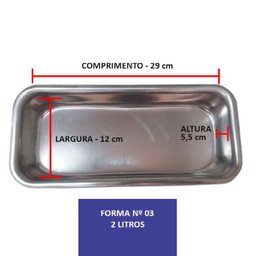 KIT COM 03 ASSADEIRAS PARA PÃO CASEIRO / BOLO INGLÊS/ CUCA/ FORMA GELO - Nº 3 - 3