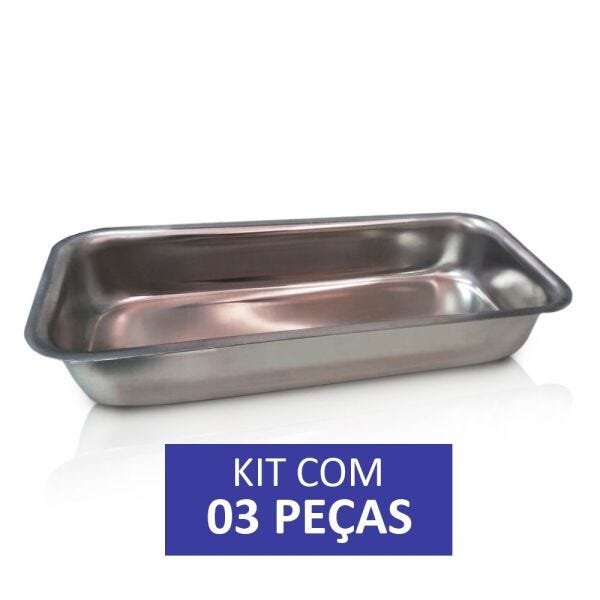 KIT COM 03 ASSADEIRAS PARA PÃO CASEIRO / BOLO INGLÊS/ CUCA/ FORMA GELO - Nº 3