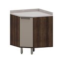 Ver imagem 1 de Balcão de Cozinha com Tampo Canto Diagonal 1 Porta Luna Luciane Móveis