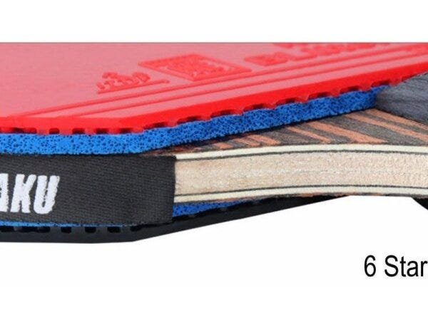 KIT 2 RAQUETES KOKUTAKU CARBONO + CASE - ITTF 6 ESTRELAS - 5