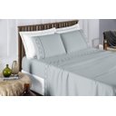 Ver imagem 2 de Conjunto Cama Casal Queen Size Madri Bordado 300 Fios Super Macio:cinza