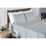Conjunto Cama Casal Queen Size Madri Bordado 300 Fios Super Macio:cinza - 2