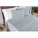 Ver imagem 3 de Conjunto Cama Casal Queen Size Madri Bordado 300 Fios Super Macio:cinza