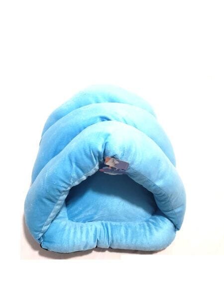 Cama Pet Para Gatos Pequeno Casulo Saco de Dormir Caverna: Azul - 4