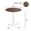 Ver imagem 4 de Mesa de Jantar Redonda 80cm Imbuia com 4 Cadeiras Estofada Branca