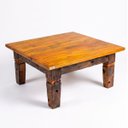 Ver imagem 7 de Mesa de Centro Rústica Madeira Maciça Sala Estar 87x70 Retangular