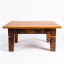 Ver imagem 3 de Mesa de Centro Rústica Madeira Maciça Sala Estar 87x70 Retangular