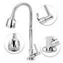 Ver imagem 2 de Torneira de Cozinha de Mesa Bancada Tubo Gourmet Luxo 1/4v. C/98:prateado