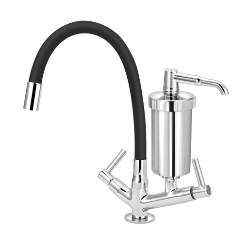Torneira Filtro Gourmet Flexível Colorido Mesa Luxo 1/4 V:preto