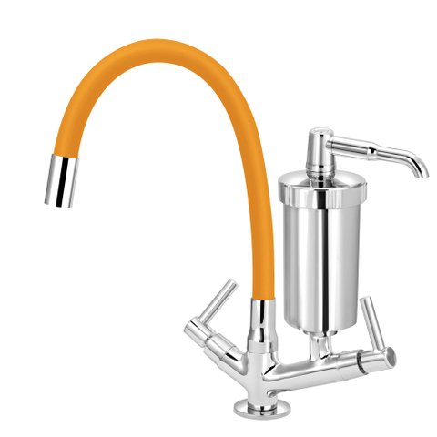 Torneira Filtro Gourmet Flexível Colorido Mesa Luxo 1/4 V:amarelo