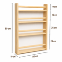 Ver imagem 4 de Estante para Livros Infantil com 3 Prateleiras Organizadoras para Brinquedos - Mel