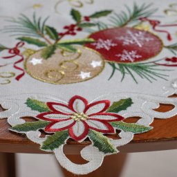 Trilho de Mesa Natalino Bordado Inglês 40x140 Balles - 3