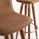 Ver imagem 5 de Kit 3 Banquetas Linho com Detalhes em Aço Design Premium:terracota/cobre