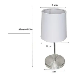 2 Luminária De Cabeceira Mini Abajur Metal Escovado - 3