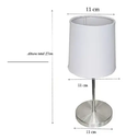 Ver imagem 3 de 2 Luminária De Cabeceira Mini Abajur Metal Escovado