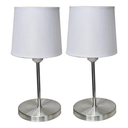 Ver imagem 1 de 2 Luminária De Cabeceira Mini Abajur Metal Escovado