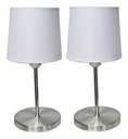 Ver imagem 1 de 2 Luminária De Cabeceira Mini Abajur Metal Escovado