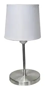 2 Luminária De Cabeceira Mini Abajur Metal Escovado - 2