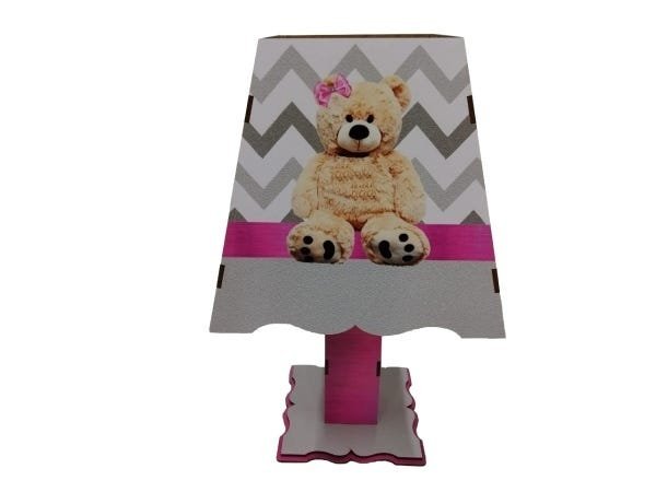 Kit Bebe Quarto Menina Decoração Urso Berço Adesivado Mdf - 8