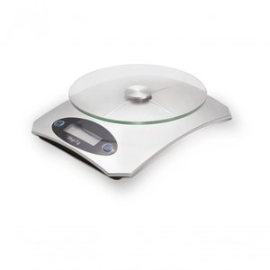 Balança Digital para Cozinha de Alta Precisão e Base de Vidro Brinox Linha Descomplica Prata