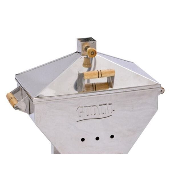 Churrasqueira Nautica Maritima Inox A Bafo A Carvão Sem Fumaça 40x24x54 - 4