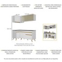 Ver imagem 4 de Armário de Cozinha Compacta de Canto Veneza Multimóveis V2056 Branco/Dourado