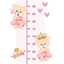 Ver imagem 3 de Adesivo Decorativo Infantil Régua Crescimento - Ursinha Rosa