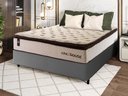 Ver imagem 1 de Conjunto Cama Box Casal c/ Molas Ensacadas Quartzo Cinza 138x188x71