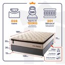 Ver imagem 3 de Conjunto Cama Box Casal c/ Molas Ensacadas Quartzo Cinza 138x188x71