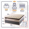 Conjunto Cama Box Casal c/ Molas Ensacadas Quartzo Cinza 138x188x71 - 3