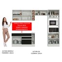 Ver imagem 6 de Armário de Cozinha Completa 290cm Branco/Preto/Crema Cristal Madesa 09
