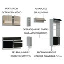 Ver imagem 5 de Armário de Cozinha Completa 290cm Branco/Preto/Crema Cristal Madesa 09