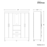 Guarda Roupa Casal C/espelho 4 Portas 2 Gavetas Mobi Capelinha- Carvalho/off White -albatroz - 4