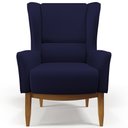 Ver imagem 5 de Kit Poltrona Decorativa Milena D02 com Puff Viseo Veludo Azul Marinho B-304 - Lyam Decor