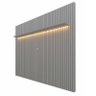 Painel Ripado 230x250 Com LED Para TV 85 Polegadas Nobre Gelius Cinza - 4