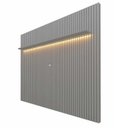 Ver imagem 4 de Painel Ripado 230x250 Com LED Para TV 85 Polegadas Nobre Gelius Cinza