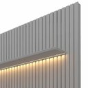 Ver imagem 5 de Painel Ripado 230x250 Com LED Para TV 85 Polegadas Nobre Gelius Cinza