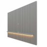 Painel Ripado 230x250 Com LED Para TV 85 Polegadas Nobre Gelius Cinza - 3